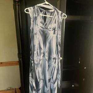 Michelle Jonas hand dyed dress with scarf. 100% silk chiffon.